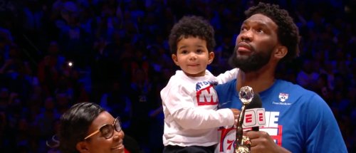 Joel Embiid Couldn’t Fight Back Tears As His Son Joined Him During His ...