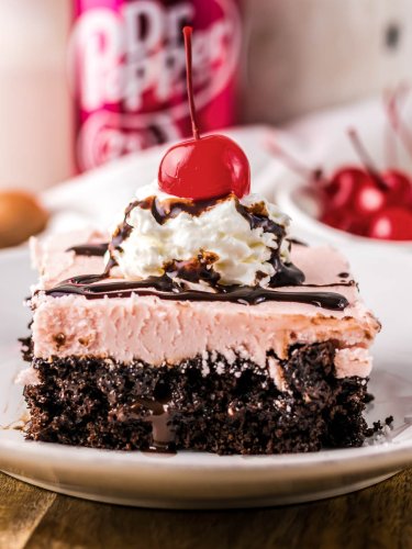 Soda Pop Sensation: Dr Pepper Cake with Cherry Frosting