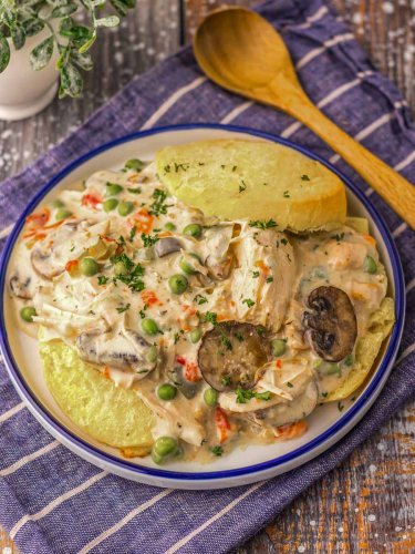 Slow Cooker Chicken à la King is Hands Off Dinner Magic