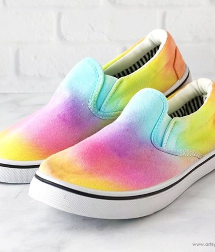 Rainbow Tie-Dye Shoes