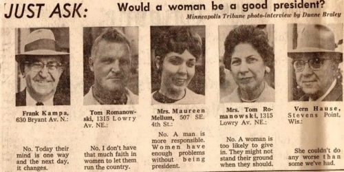 1963 newspaper goes viral because of one man's answer to 'would a woman be a good president?'