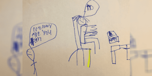 Mom left speechless after seeing what her son drew about their daily life