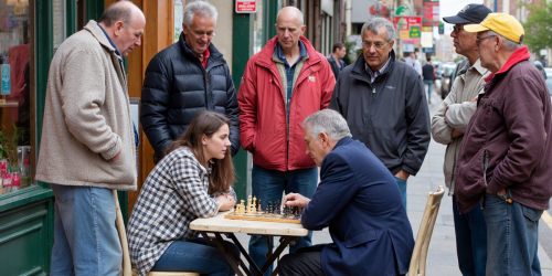 Chess champion hilariously stuns men mocking her skills during street game