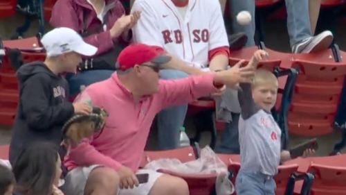 MLB fans watched an epic Father's Day drama unfold after a young Red Sox fan threw a foul ball back