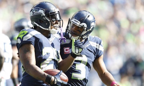 Marshawn Lynch says he doesn’t have much of a relationship with Russell Wilson: ‘I don’t have his number’