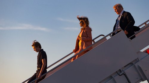 Melania and Barron Trump, like the president, just voted by mail