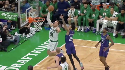 Blake Griffin had a poster-worthy alley-oop dunk and the Celtics bench absolutely lost its mind
