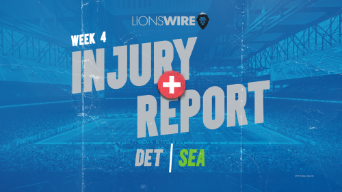 Lions final injury report for Week 4
