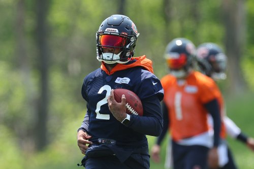 WATCH: Justin Fields and D.J. Moore connect with impressive touchdown at Bears OTAs