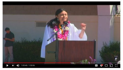 A valedictorian went off-script to talk about sexual assault. Then her school cut her mic.