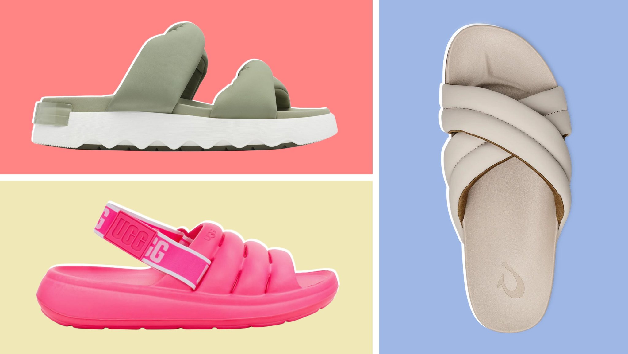 Float through summer 2023 in the puffy sandal trend—shop Ugg, Sorel and Olukai