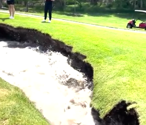 Utah golf course that had dangerous sinkhole is back open, with some workarounds