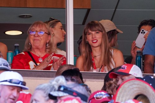 Video shows a classy-as-always Taylor Swift helping clean up the Kelce family suite after game
