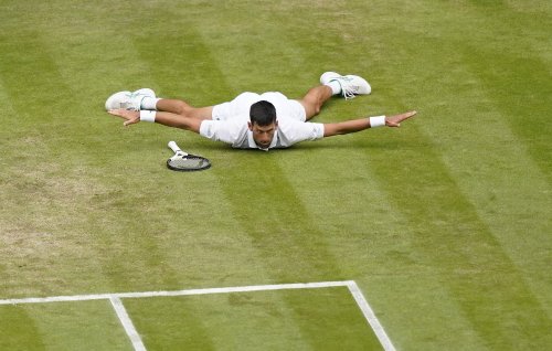 Novak Djokovic’s reaction after stunning shot vs. Jannik Sinner became an instant Wimbledon meme