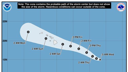 Hawaii in the crosshairs of brewing tropical storm, forecast says