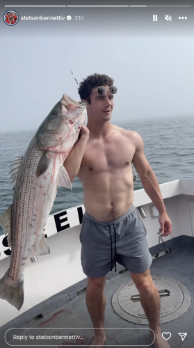 Look: Stetson Bennett caught a massive fish in Montauk | Flipboard