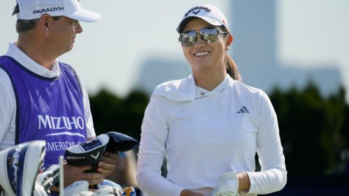 Here are 12 photos from Rose Zhang's professional debut at the beautiful Liberty National Golf Club