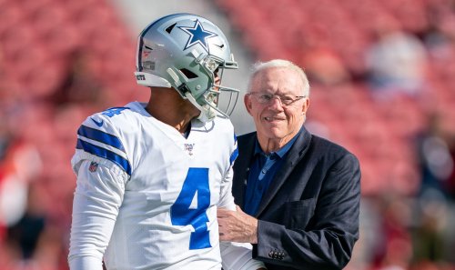 NFL fans roasted Jerry Jones for aimlessly doodling while having a serious conversation about Dak Prescott