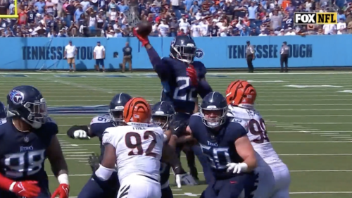 The Titans were bullying the Bengals so badly that even Derrick Henry threw a TD pass with ease