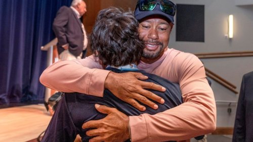 Photos: Tiger Woods, Elin Nordegren on hand to watch Charlie Woods get his state championship ring