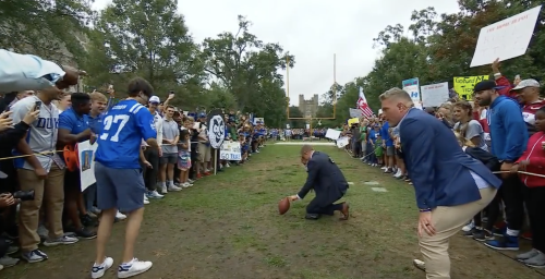 A Duke fan tried a field goal to win $1M on College GameDay. He hilariously drilled a camera instead.