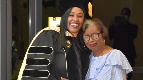 Daughter earns secret doctorate for hardworking mom