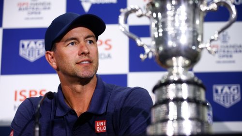 Adam Scott's phone went off at his Australian Open press conference and revealed a familiar ring tone