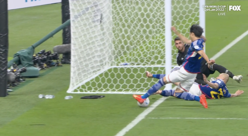 Japan's goal that ultimately eliminated Germany counted thanks to the cruelest geometric twist