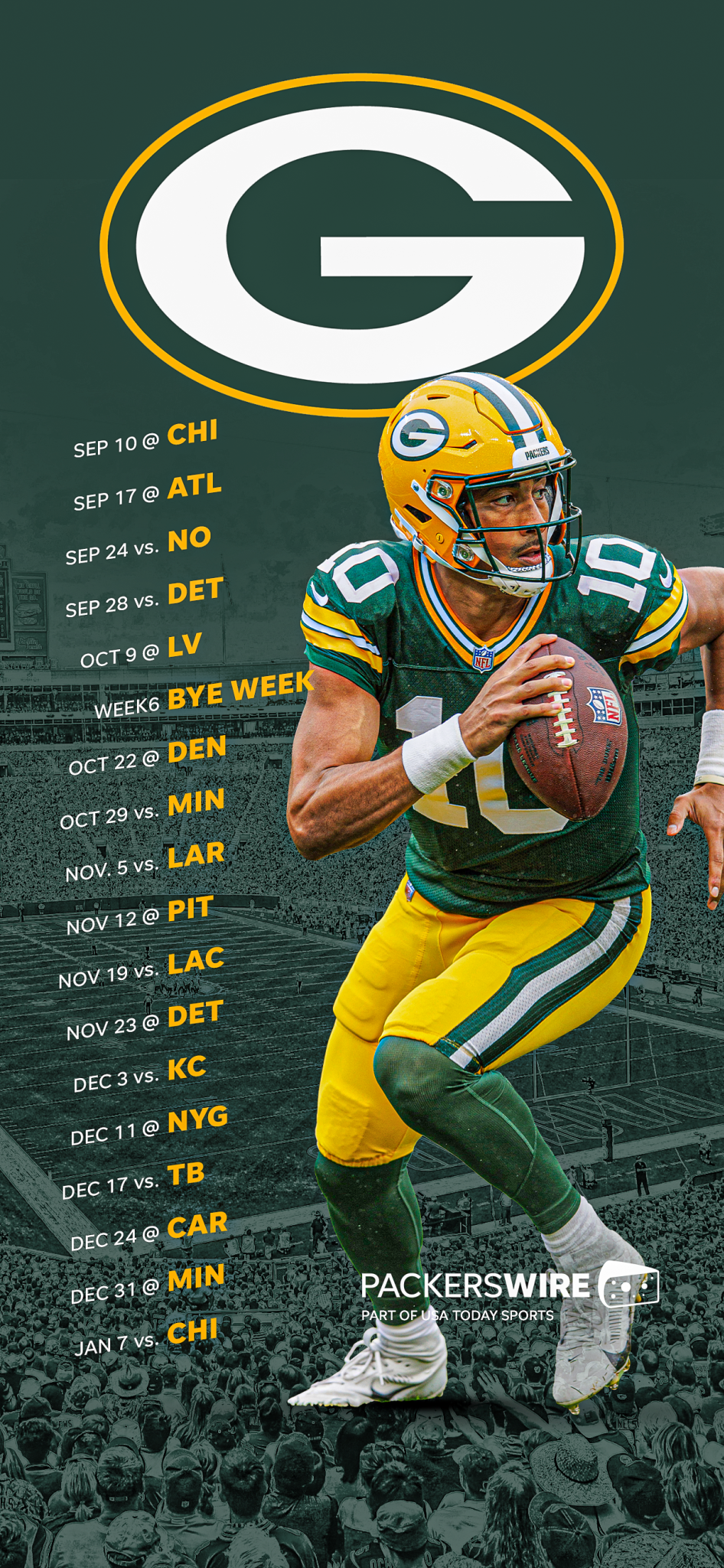 Green Bay Packers 2022 schedule: Get your downloadable wallpaper