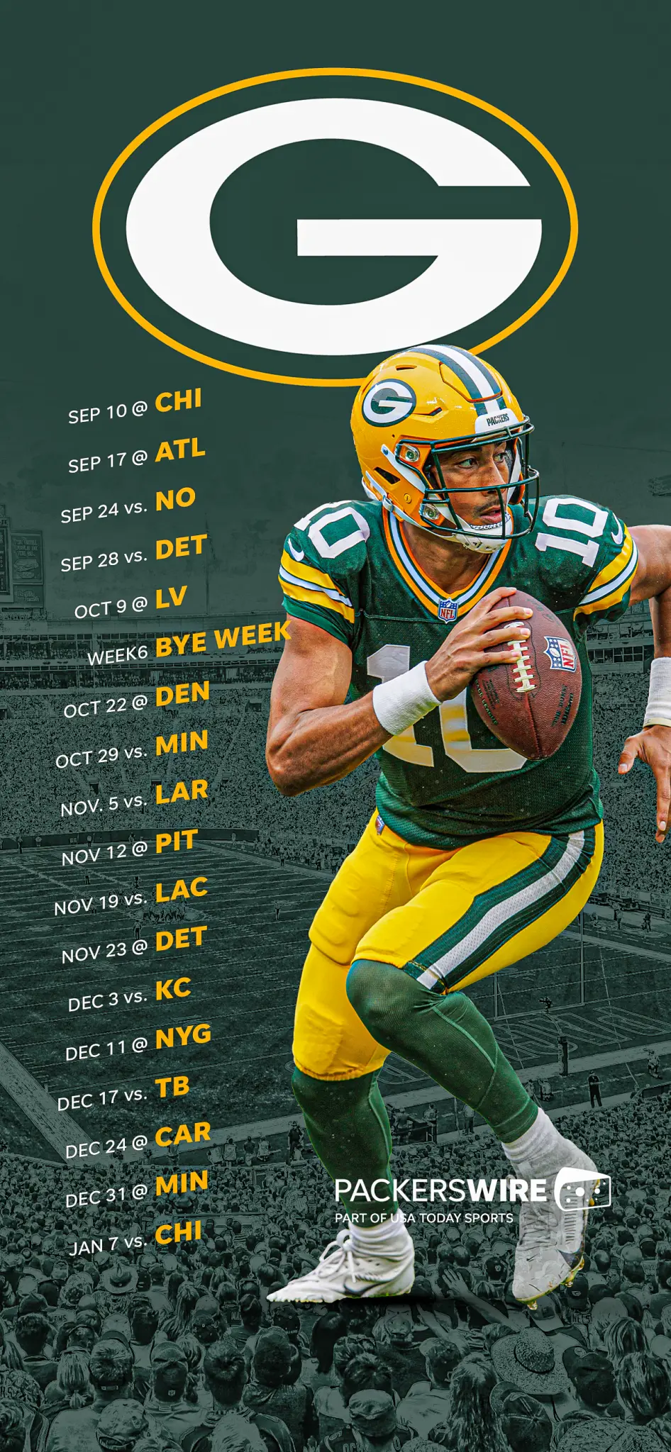 Green Bay Packers 2021 schedule: Get your downloadable wallpaper from Packers  Wire