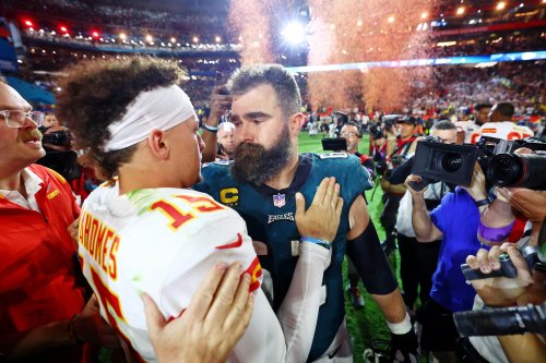 Jalen Hurts and Patrick Mahomes didn't appear to have on-field handshake after Chiefs' Super Bowl win