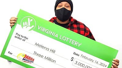 "I screamed a little bit": Virginia woman wins $3 million with weeks-old Mega Millions ticket