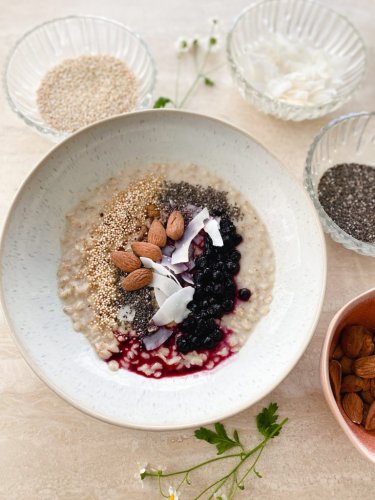 Hafer-Porridge mit Blaubeeren – histaminarm & vegan