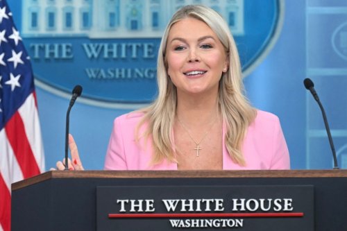 Karoline Leavitt Gives Husband a Shout Out in 1st Post-Maternity Leave Briefing