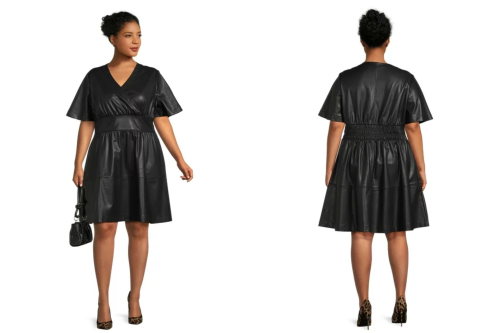 This Faux Leather Dress Is the Perfect Mix of Sassy and Sweet