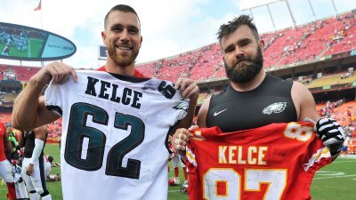 Jason Kelce Says Travis Is 'Going Above and Beyond' With Taylor Swift