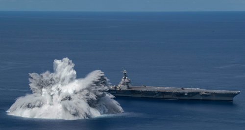 VIDEO: Explosive USS Gerald R. Ford Shock Trial Registered as 3.9 Magnitude Earthquake