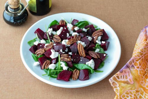 Spinach Beet Goat Cheese Salad