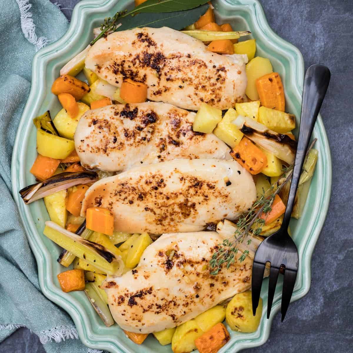 Sheet Pan Roasted Chicken and Potatoes