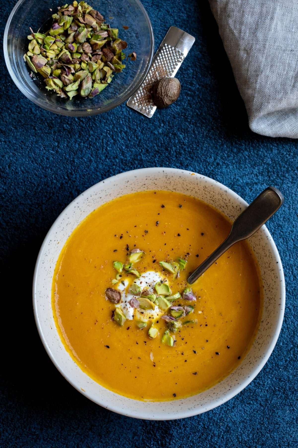 Carrot Ginger Soup with Crème Fraiche