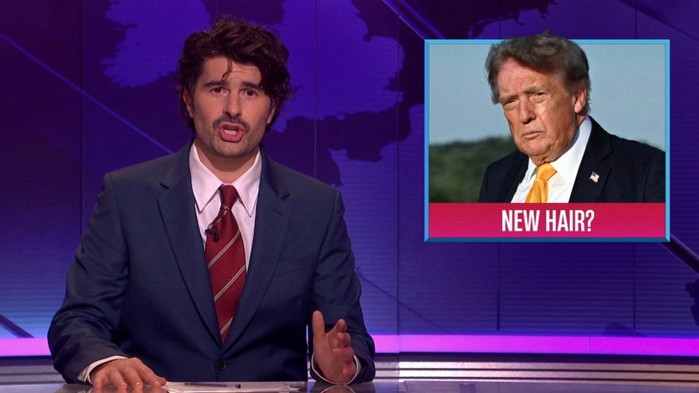 ‘SNL U.K.’ Weekend Update Takes Aim at Trump’s New Hair — and Paddy Young Says the Punchline Was ‘Taken From Me by Our L
