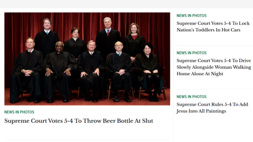 The Onion Savagely Mocks Supreme Court Roe v. Wade Ruling With Homepage Takeover