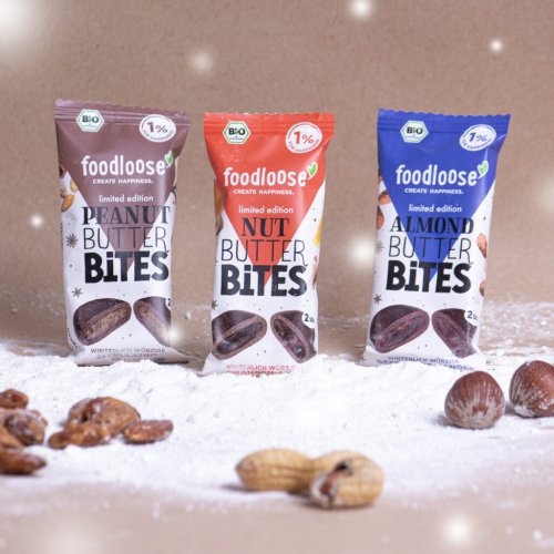 foodloose kündigt Weihnachtsriegel und -Bites als Limited Edition an