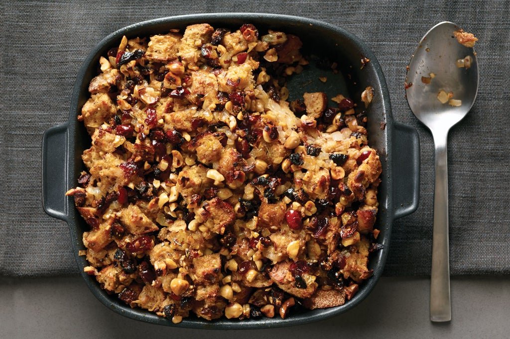 Rosemary Whole-Wheat Stuffing with Figs and Hazelnuts