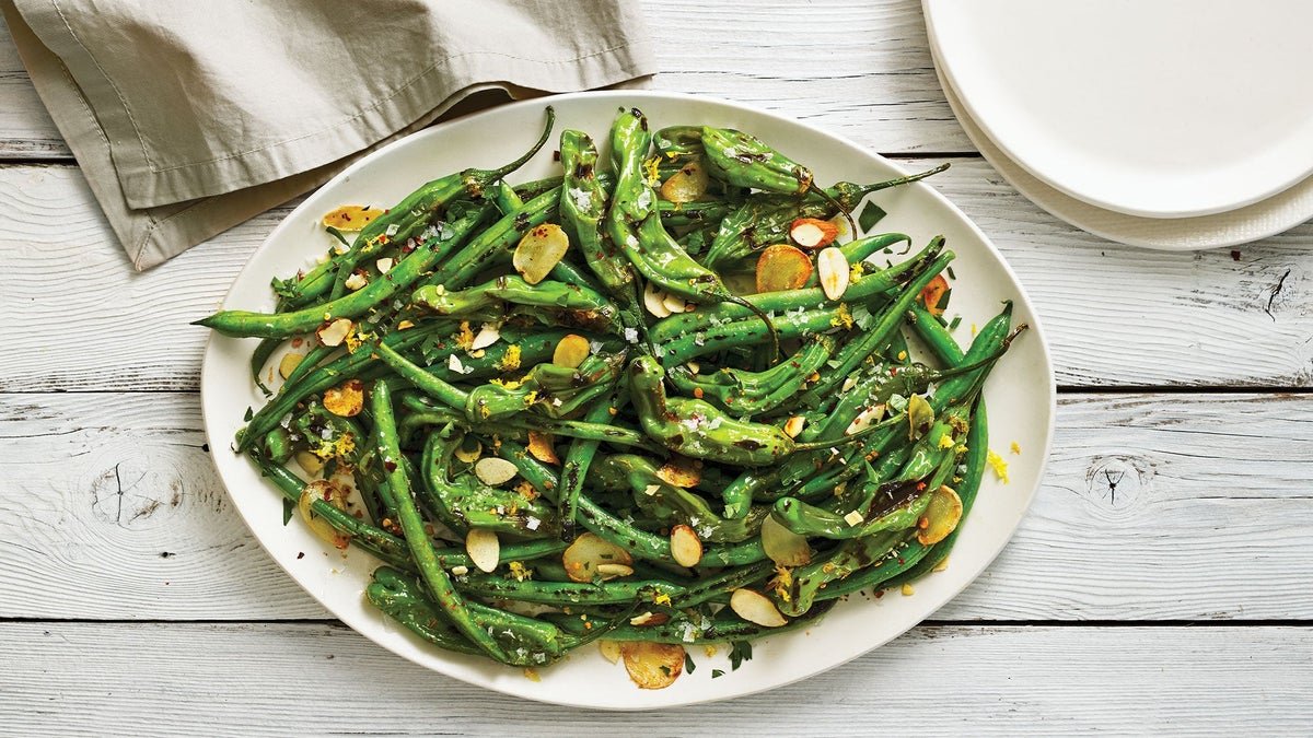 I Could Probably Eat This Entire Bowl of Blistered Green Beans and Shishito Peppers