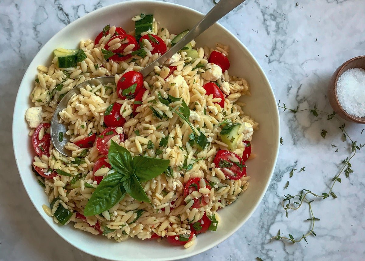 Bring Caprese Orzo Salad to Your Next Potluck and Be a Buffet Table Hero