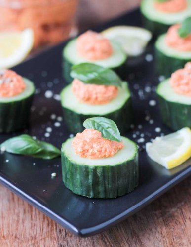Cucumber Bites (Gluten Free, Oil Free, Vegan!) ~ Veggie Inspired