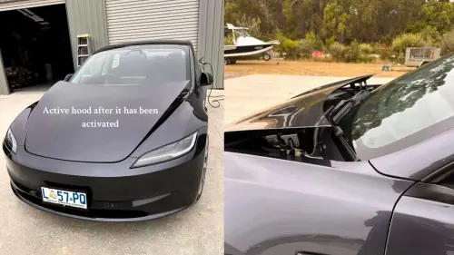 Tesla Model 3 Highland’s Active Hood Springs into Action for Pedestrian Protection