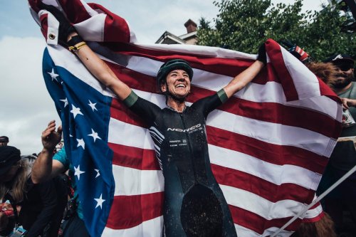 Americans make history at Snowshoe mountain bike short track World Cup