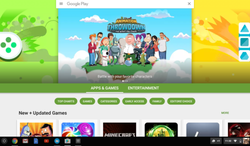 Google Play starts rolling out to Chrome OS stable